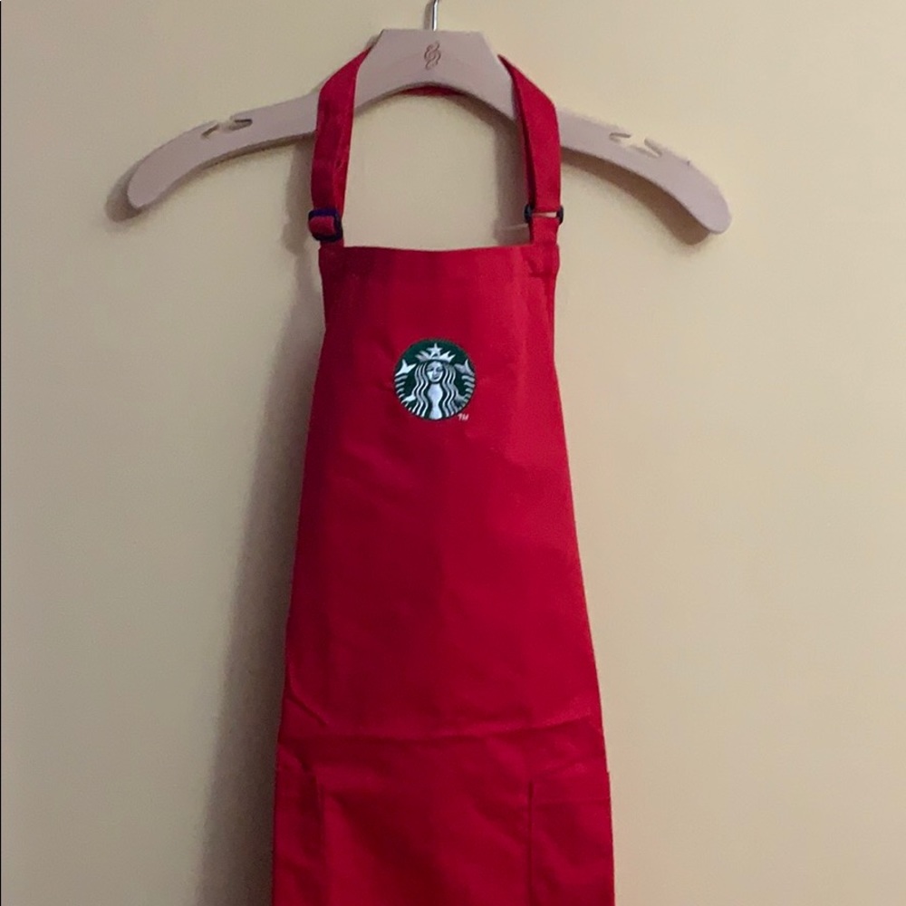Starbucks Red Holiday Apron, Rare! New!
